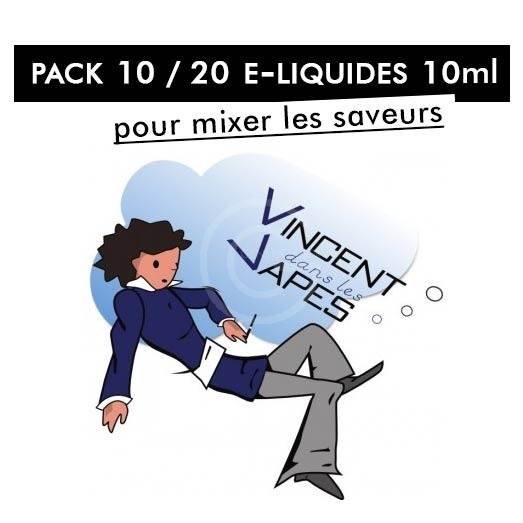 Pack 10 / 20 e-liquides 10ml - VDLV Pack 10 / 20 e-liquides 10ml - VDLV